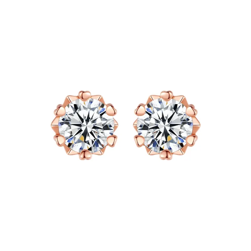 ZUOHUO S999 Silver Stud Earrings Women's-0