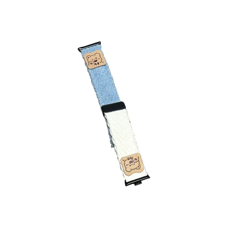 MSSM Watch Band Red Beige Compatibility Fabric Material-0
