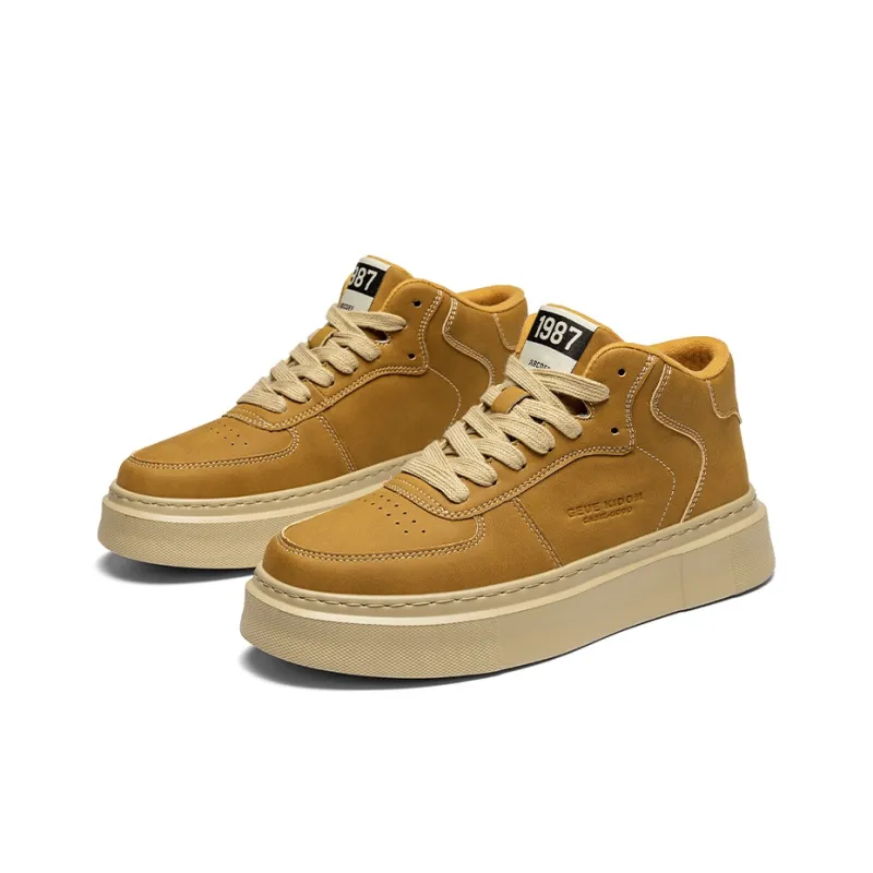 OFFER-AITR Slip-Resistant Breathable Height Increasing Mid-Top Skateboard Shoes Men's-12