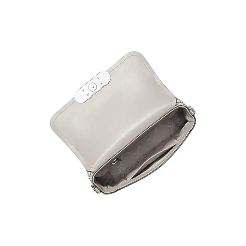 MICHAEL KORS Leather Handbag Shoulder Bag Medium Size Women's Silver-2