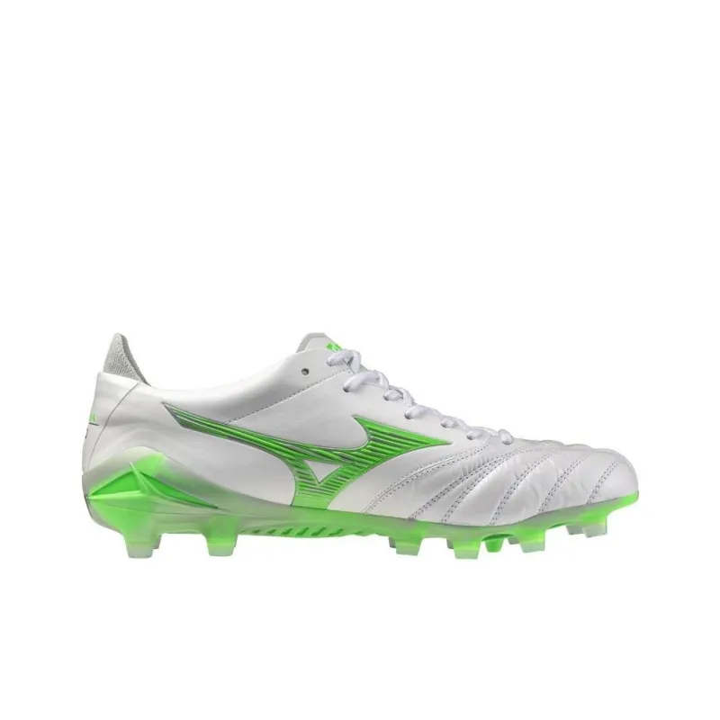 Mizuno Morelia Neo 4 Anti Slip Wear Resistant Soccer Shoes Unisex White Green-1