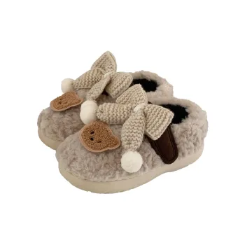 SHIGUDE Cotton Slippers Women's Cream Apricot