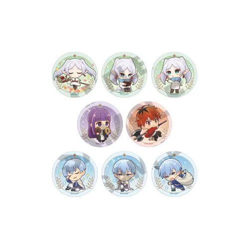 CRUX Fern, Sutark, Frieren, Himmel Frieren Beyond Journey's End, Blind Box Q Version Badges