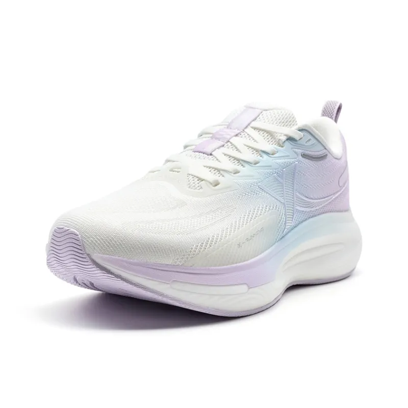 XTEP Chasing Clouds 2nd Generation Cushioning Rebound Low Top Running Shoes Women's White Purple-2
