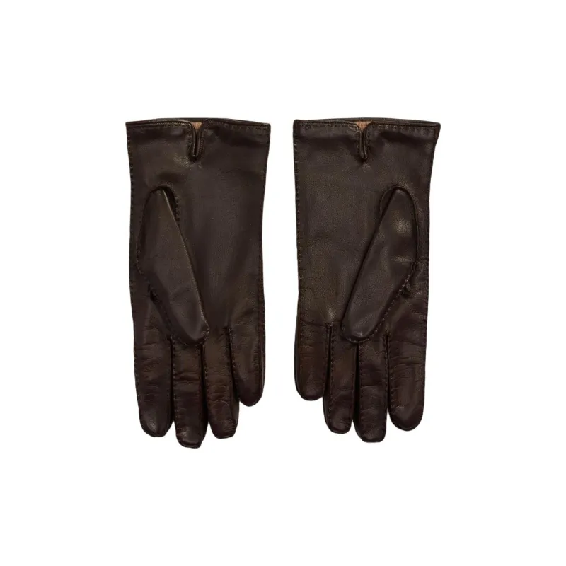 Ralph Lauren Purple Label Sheepskin Gloves Men's Dark Brown-1