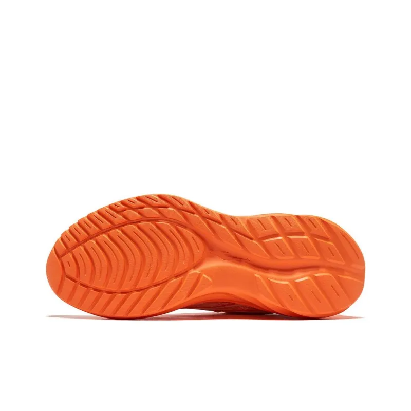 Erke Cushioning Anti Slip And Wear Resistant Low Top Casual Running Shoes Men's Orange White-5