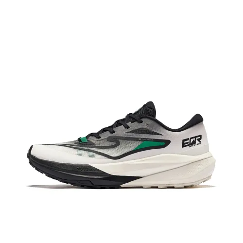 Erke Anti-Slip Wear-Resistant Low-Top Casual Running Shoes Men's White Black