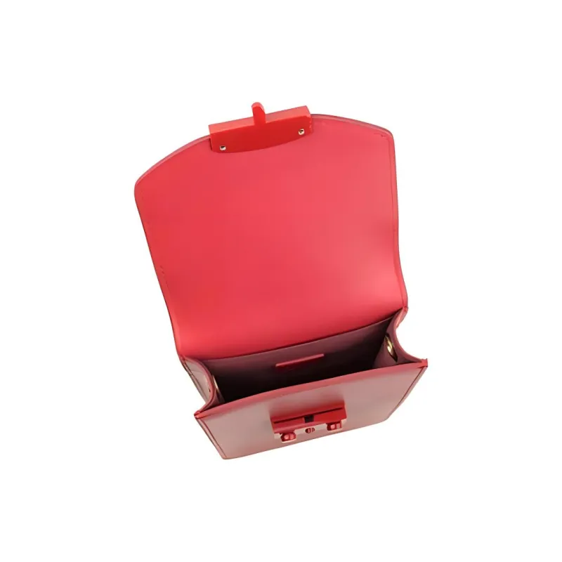Furla Cow Leather Crossbody Bag Women's Red-2