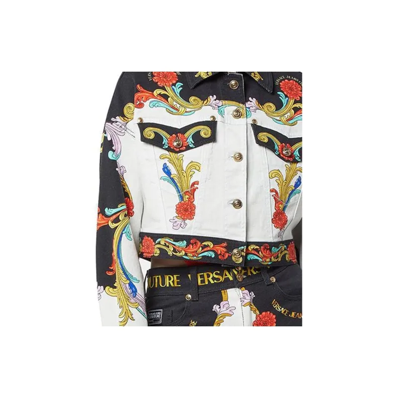 VERSACE Cropped Coats Women's White-5