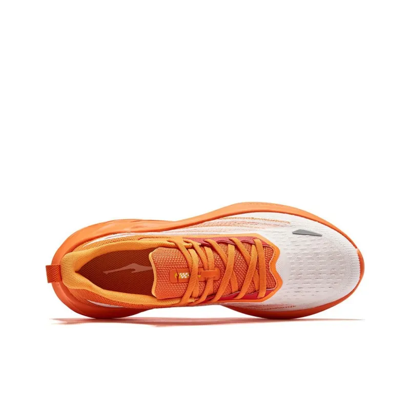 Erke Cushioning Anti Slip And Wear Resistant Low Top Casual Running Shoes Men's Orange White-2