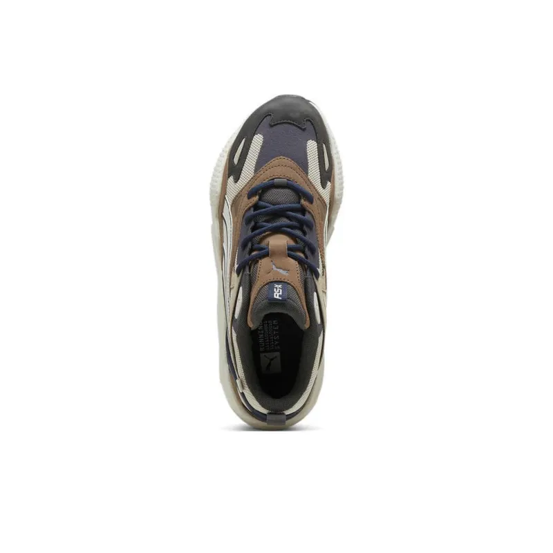 PUMA Anti Slip Wear Resistant Low Top Casual Shoes Unisex Blue Beige Brown-3