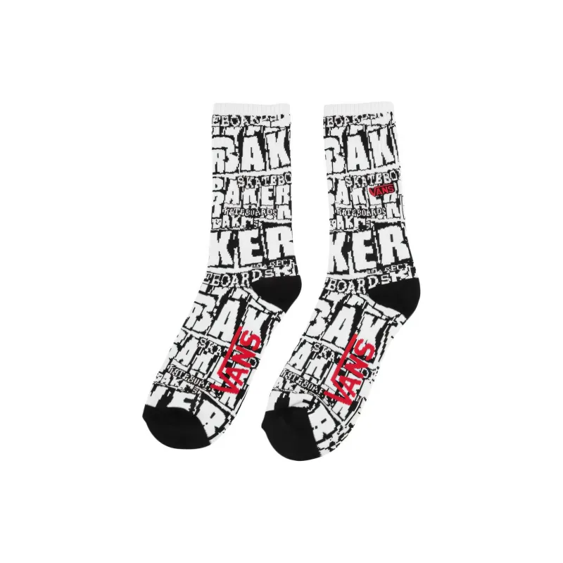 Vans SOCKS Mid-Calf Socks Men's 1 Pack Black White-2