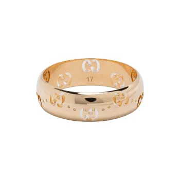 GUCCI 18K Yellow Gold Icon Ring