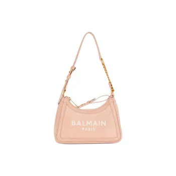 BALMAIN B ARMY Calfskin Handbag Shoulder Bag Women's Light Brown