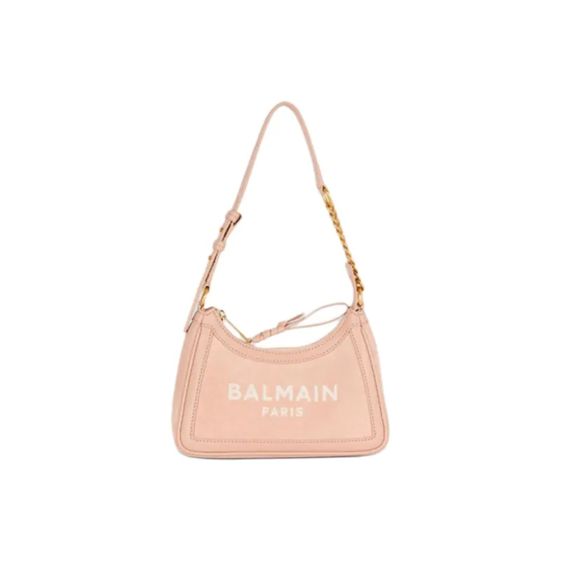 BALMAIN B ARMY Calfskin Handbag Shoulder Bag Women's Light Brown-0