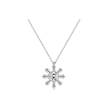 OUBI.YABI 925 Sterling Silver With White Gold Plating Zircon Necklaces Women's