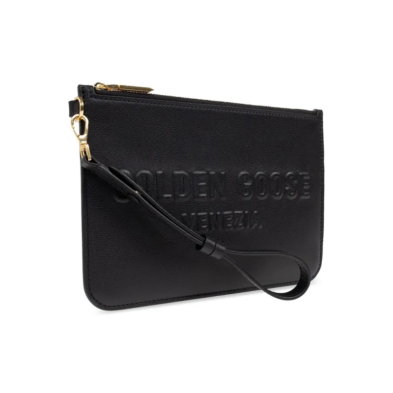 Golden Goose Logo Embossed Zipped Clutch Bag-1