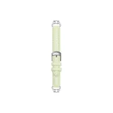Green-Small Round Pendant Litchi Grain Strap & 12mm Cat Ear Silver Connector-DIY Pendant Accessories-White Diamond Cat