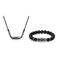 Black and White 9-Eye Dzi Bead