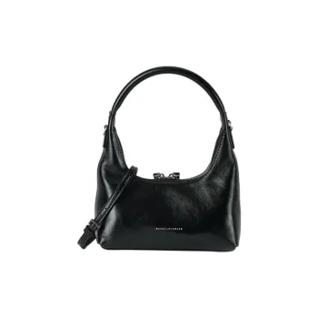 MARGE SHERWOOD Cow Leather One Shoulder Handbags Medium Size Women's Black