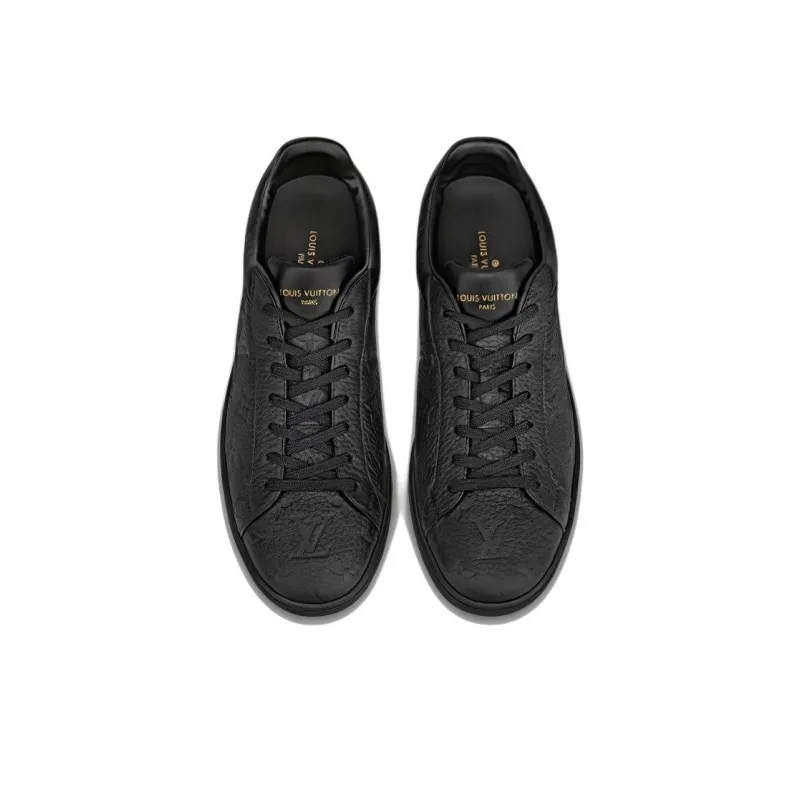 LOUIS VUITTON Luxembourg Low Top Skateboard Shoes Men's Black-3