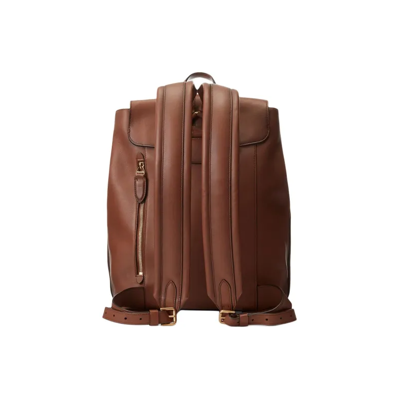 Polo Ralph Lauren Welington Calfskin Backpack Men's Chestnut-2