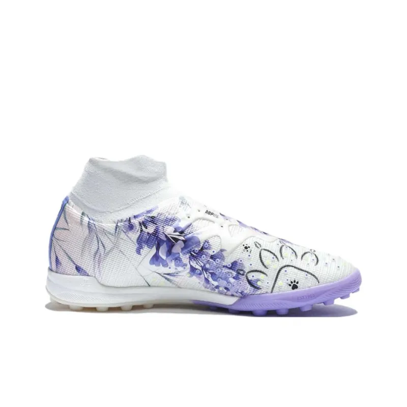KELME TF Rubber Broken Studs Anti Slip Wear Resistant Soccer Shoes Men's White Purple-1