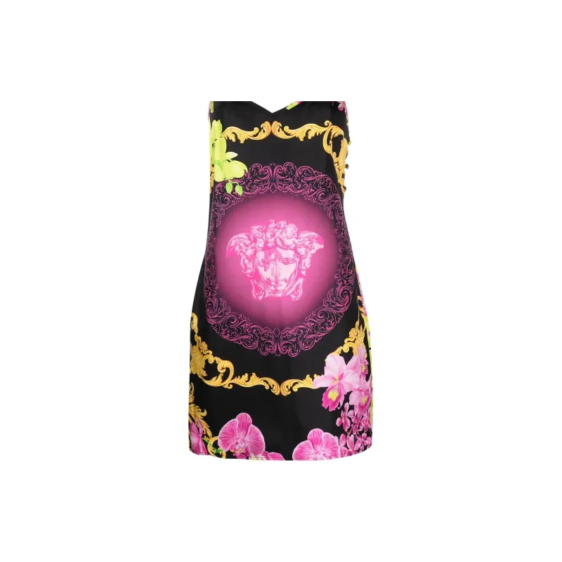VERSACE Slip Dress Women's Purple-5