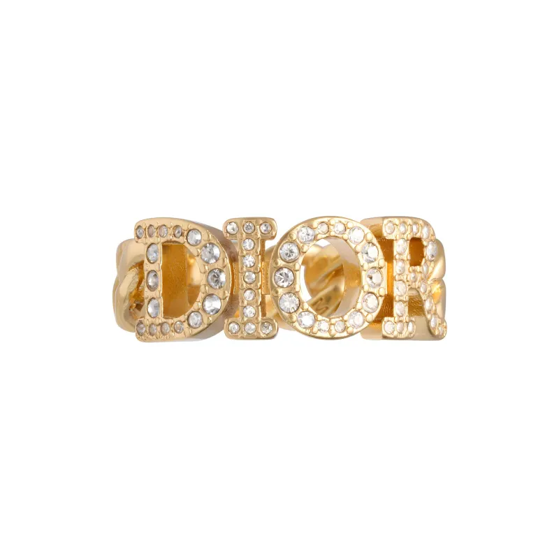 DIOR Faux Crystal, Metal Rings Women's-1