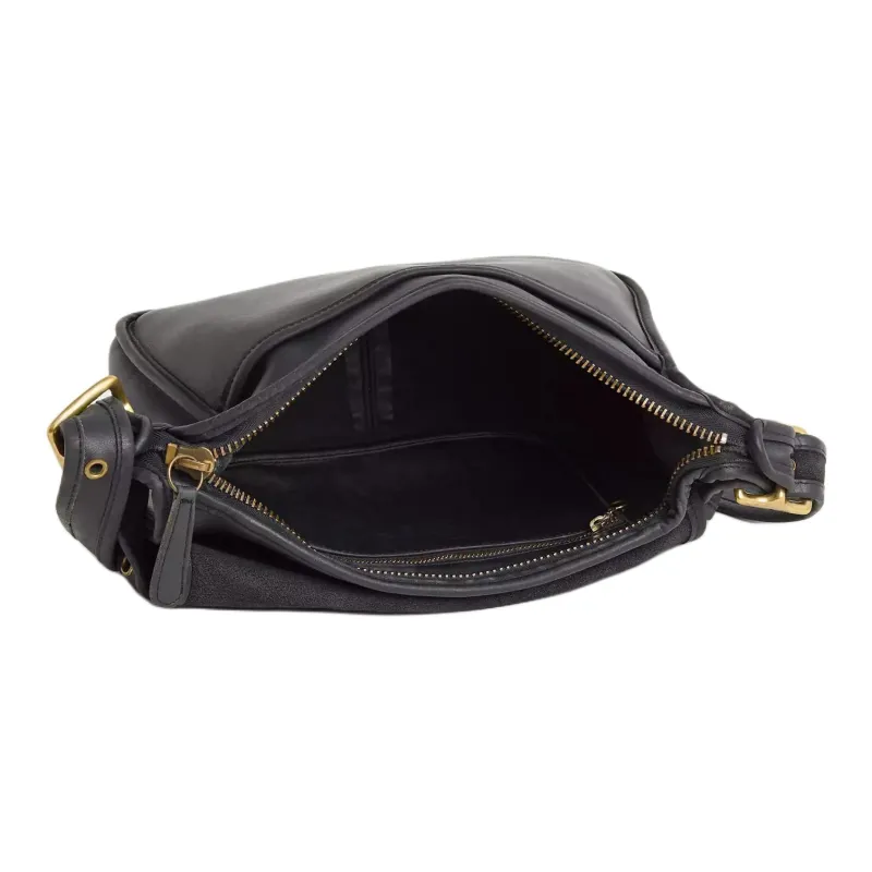 COACH Legacy Gloves Made Of Tanned Leather Shoulder Bag Large Size Women's Black-2