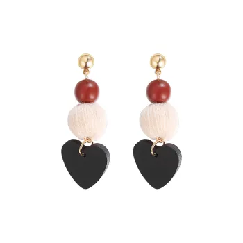 Yiru Beads Plate Stud Earrings Women's