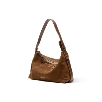 Songmont Suede Dumpling Bag Shoulder Bag Tubas Women's Sandalwood Brown