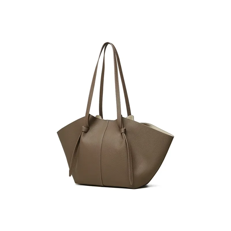 Carnival Keep Top Grain Cow Leather Tote Bag Shoulder Bag Medium Size Women's Multicolor-2