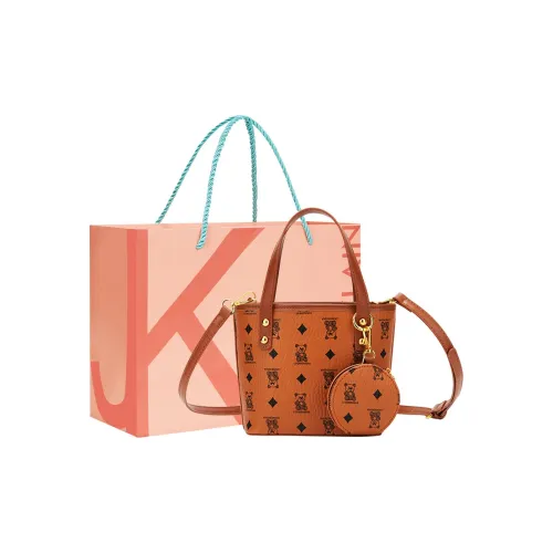 JANE KLAIN Synthetic Leather Handbags Crossbody Bags Regular Women's Brown/Pink/Ecru/White & Black