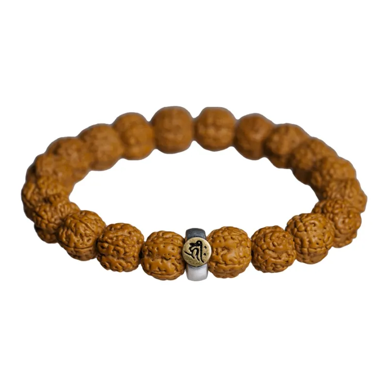 GUMUJIANG King Kong Bodhi Seeds Water Repellent Anti Slip Beaded Bracelet Single Wrap Unisex-42