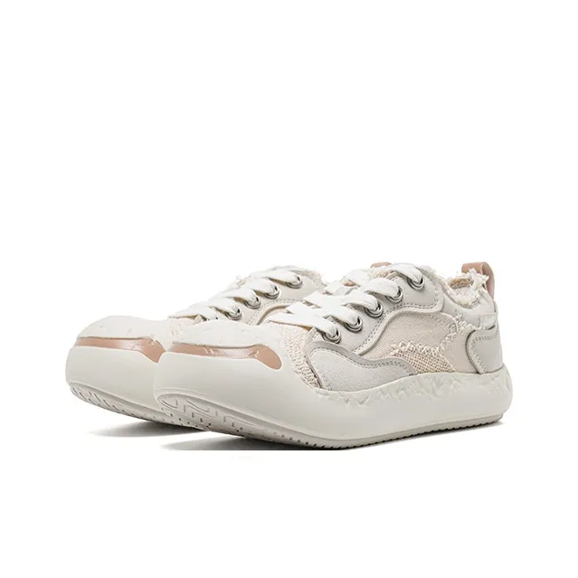 OLD ORDER Slip Resistant Height Increasing Wear Resistant Low Top Canvas Shoes Unisex White-1