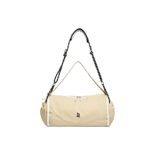 OZKO PU Cylinder Bag One Shoulder Handbags Unisex Mocha/Sand Apricot