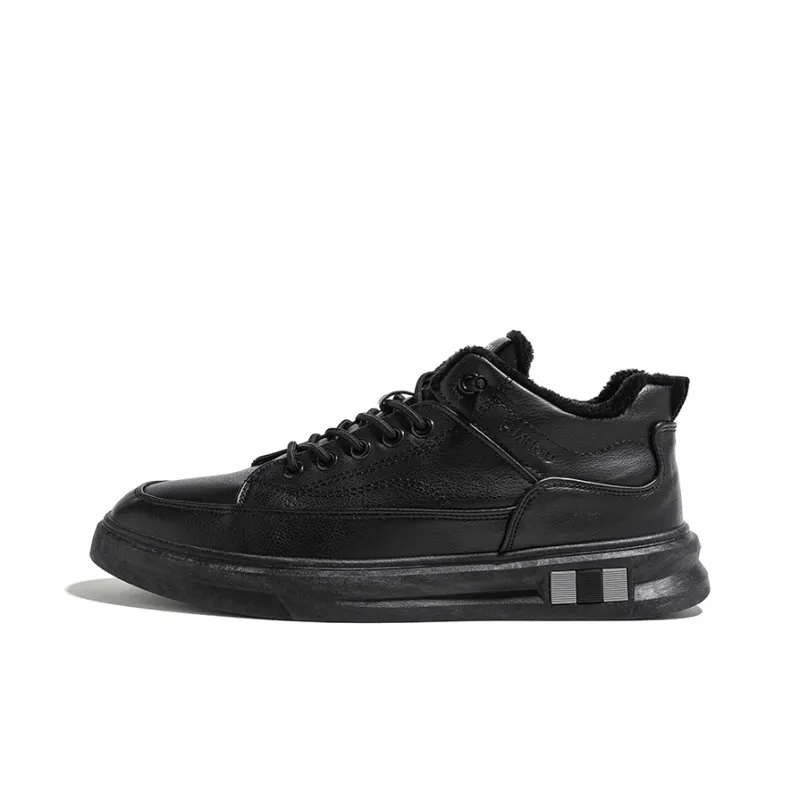 HUANQIU Slip Resistant, Abrasion Resistant, Thermal Low Top Casual Shoes Men's Black-0