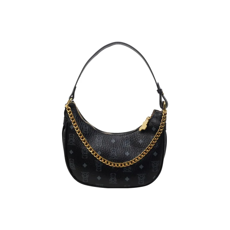 HCXK PU One Shoulder Crossbody Dumpling Bag Women's Bag Commute Unisex Ecru/Black/Pink/Brown-5