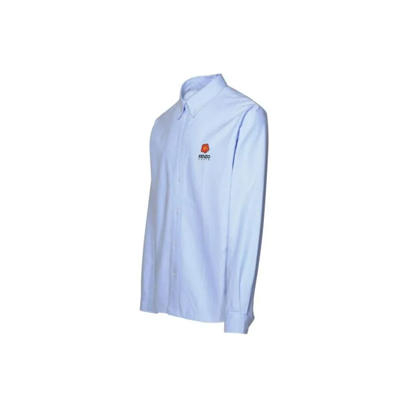 KENZO Boke Flower Curved Hem Shirt-2
