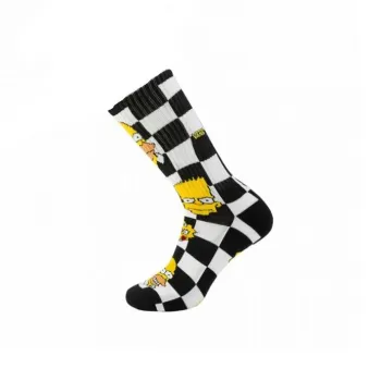 Vans x THE SIMPSONS SOCKS Mid-Calf Socks Men's 1 Pack Black White Plaid