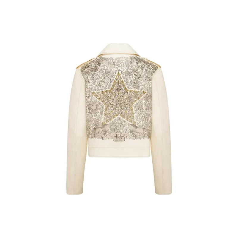 DIOR Leather Jacket Women's Ecru-1