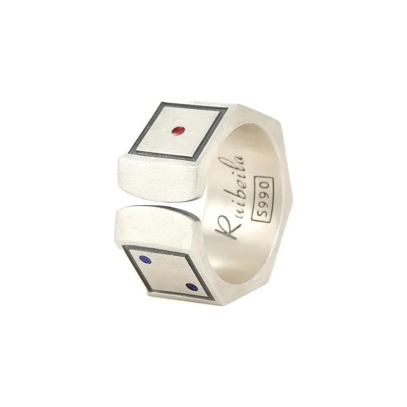 Ruibeila 990 Silver Rings Men's-4