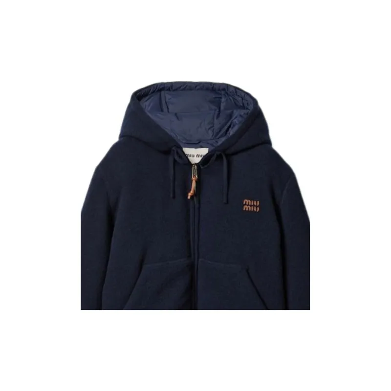 MIU MIU Down Jacket Women's Marine Blue-5