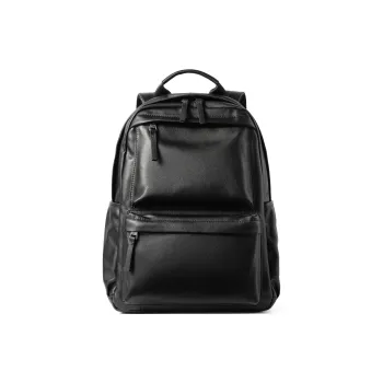 Sharkborough Cow Leather Backpack Regular Men's Black