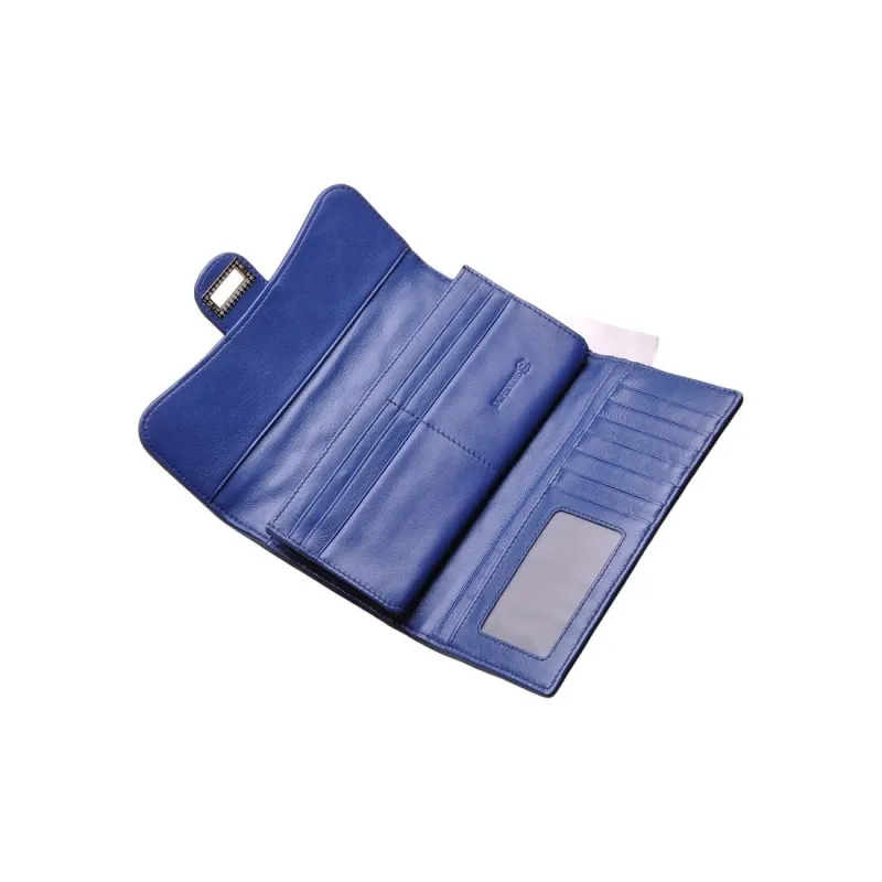 DIFENISE Top Grain Sheepskin Money Clip Handheld Cell Phone Card Holder Wallet Regular Women's Multicolor-2