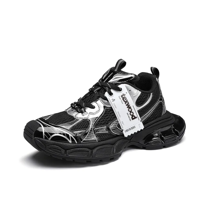 TEXWOOD Anti-Slip Wear-Resistant Breathable Height Increasing Low-Top Chunky Sneakers Unisex-9