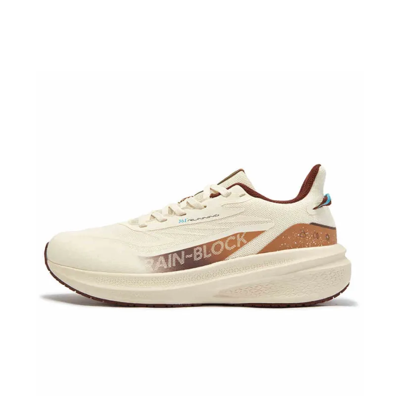 361° Anti Slip Wear Resistant Low Top Training Running Shoes Men's Beige Brown-0
