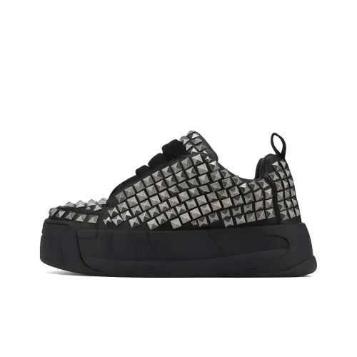 Naked Wolfe Slide Stud Black Anti Slip Wear Resistant Low Top Skateboard Shoes Men's Black