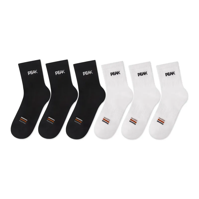 PEAK Mid Calf Socks Unisex 6 Pack-12
